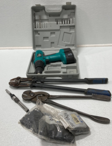 King Driver/Drill Kit, Cutters, Square Hole Chisel And Rubber Grommets