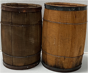 (2) Wooden Barrels