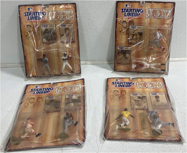 (4) Starting Lineup Baseball Greats Action Figure Sets