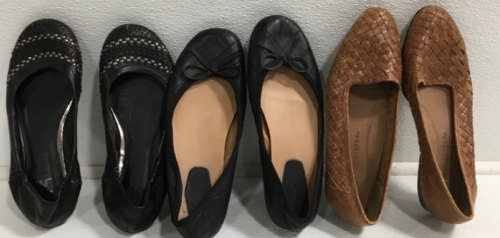 (3) Pairs Of Womens Flats Size 6/7