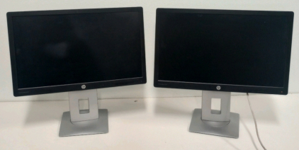 (2) HP 22" LCD E222 Computer Monitor