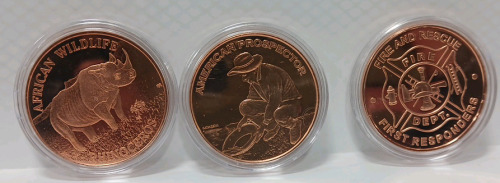 (3) Copper Rounds