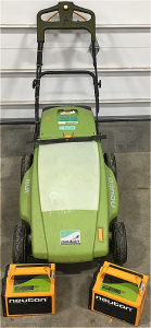 Neuton Electric CE6 Lawn Mower, (2) Neuton Rechargeable Batteries