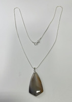 (1) Natural Scenic Dendritic Agate Necklace .925