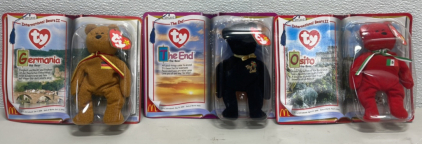 (3) McDonalds TY Collectible Bears… International Bears II- Germania And Osito And The End Bear