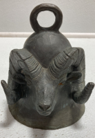 Carl Wagner Bronze Ram Sculpture Bell