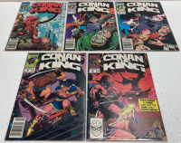 (5) Conan the King 1980s Comic Books in Sleeves