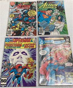 (4) Superman 1980s Comic Books in Sleeves