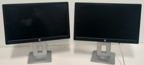 (2) HP 22" LCD E222 Computer Monitor