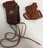 (1) Ross Leather Western Gun Holster (1) Galco Leather Revolver Holster