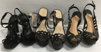 (2) Pairs Of Gianni Bini Heels, (1) Pair Of Nine West Heels, ( Sizes 5.5M/6M)