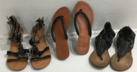 (3) Pairs Of Nine West Womens Sandals (Size 6)