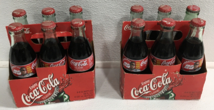 (2) 2001 6pk Bottled Coca Cola