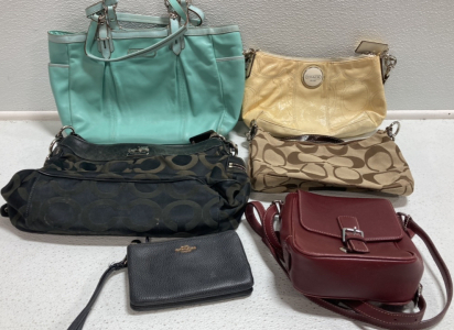 (6) Coach Purses/Bags