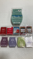 (9) Scentsy Scented Wax Melts, (1) Scentsy Wax Brick