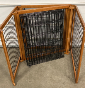 Wood Frame Pet Pen, Standard Metal Pet Pen