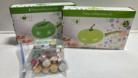 Apple Lid Frying Pan, Pear Lid Frying Pan, Bag of Citronella Tea Candles