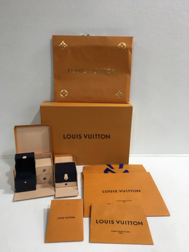 Assorted Louis Vuitton Boxes, Shopping Bags And Jewelry Boxes