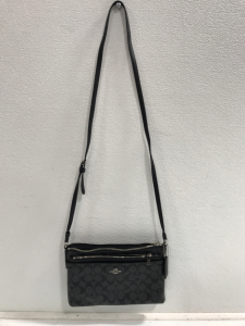 Black And Gray Coach Crossbody Bag