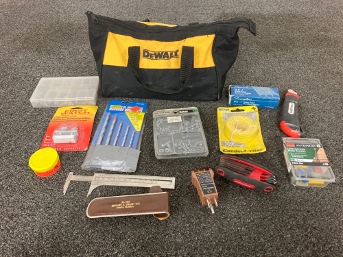 DeWalt Tool Bag With Nuts&Bolts, Construction Wood Screws, And More