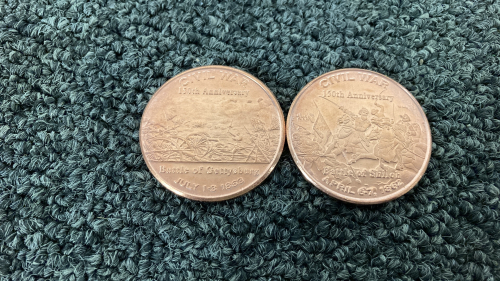 (2) One Ounce .999 Fine Copper Rounds