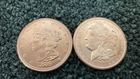 (2) One Ounce .999 Fine Copper Rounds