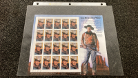 Sheet Of (20) John Wayne US 37c Postage Stamps