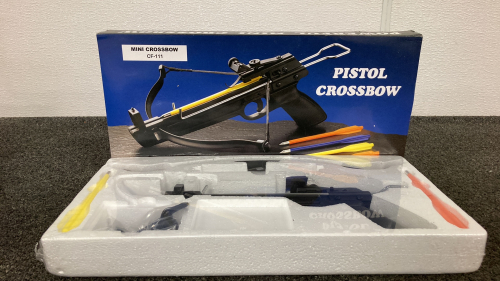 New! Mini Pistol Crossbow. 50lb Draw Power