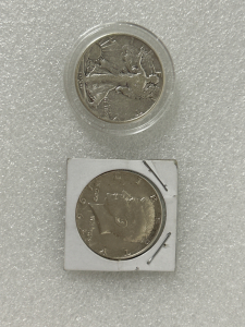 1939D Half Walking Liberty Dollar and 1964 Half Dollar Kennedy