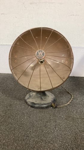 Vintage Westinghouse Cozy Glow Parabolic Copper Electric Lamp Heater Steampunk