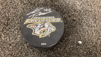 Signed Nashville Predators Puck