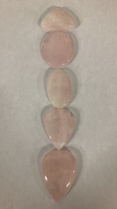 (5) Beautiful Rose Quartz Cabochons- Perfect For Wire Wrapping