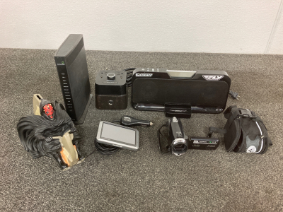 CenturyLink, (2) Speakers, JVC Camera, Pinky Bank, And More