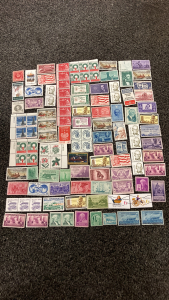 (100+) Uncirculated Postage Stamps. Original Gum