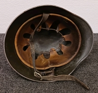 M40 Steel Helmet with Liner and Chin Straps - Produced by German WWII Helmet Manufacturer Hans Römer Fabrik from Neu-Ulm (Donau-Freiberg) - 3