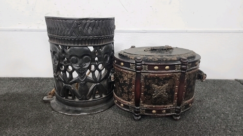 Fire Wood Holder & Ornate Chest