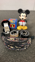 23 Karat Gold Plated Pokémon Card, Mickey Figure, Belts And Fannypack
