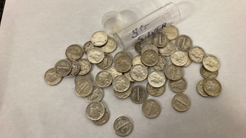 (50) Silver Mercury Dimes