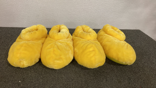 Mickey Mouse FEET Disney Parks Adult House Shoes Adult Large Yellow Soft Slippers