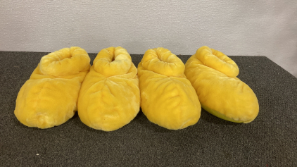 Mickey Mouse FEET Disney Parks Adult House Shoes Adult Large Yellow Soft Slippers