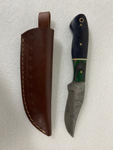 8&rdquo; Overall Length Damascus Knife with Sheath