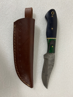 8” Overall Length Damascus Knife with Sheath