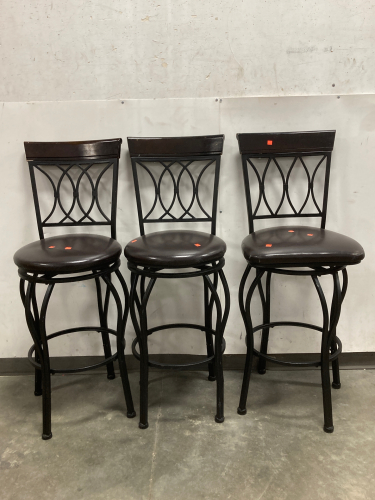 (3) Metal Chairs