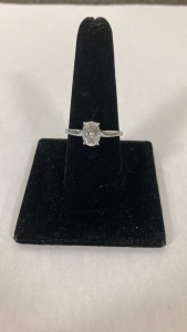 1 Carat Lab Created Diamond In White Gold Toned Setting