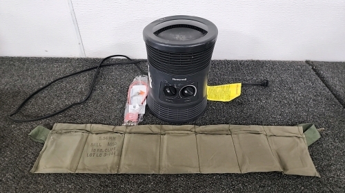 Honeywell Heater, Padlock For Gun Cases, & Military Ammo Pouches