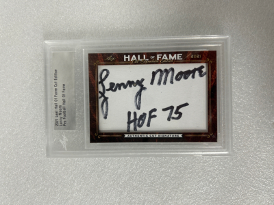 2021 Leaf Hall Of Fame Cut Edition Signed Lenny Moore Card