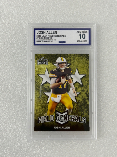 Josh Allen 2018 Leaf Field Generals Graded Card Gem Mint 10