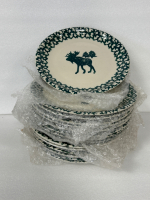 Set of Folk Craft Moose Country Dinner Plates by Tienshan