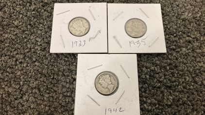 (3) Mercury Dimes