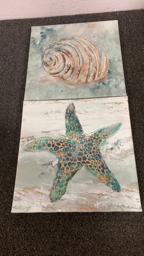 Seashell & Starfish Canvases